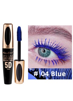 Max MAXFINE 5D Silk Fiber Lash Mascara Waterproof, Luxuriously Longer, Thicker, Voluminous Eyelashes, Long-Lasting, Dramatic Extension, Smudge-proof, Hypoallergenic Formula(Cobalt Blue)  - Image 2