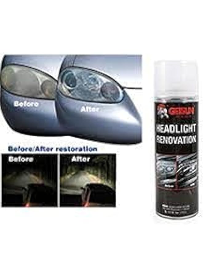 Generic Getsun G-1113 Headlight Renovation Spray 235Ml | Restore Clarity And Shine | Quick And Effective Headlight Cleaner  - Image 2