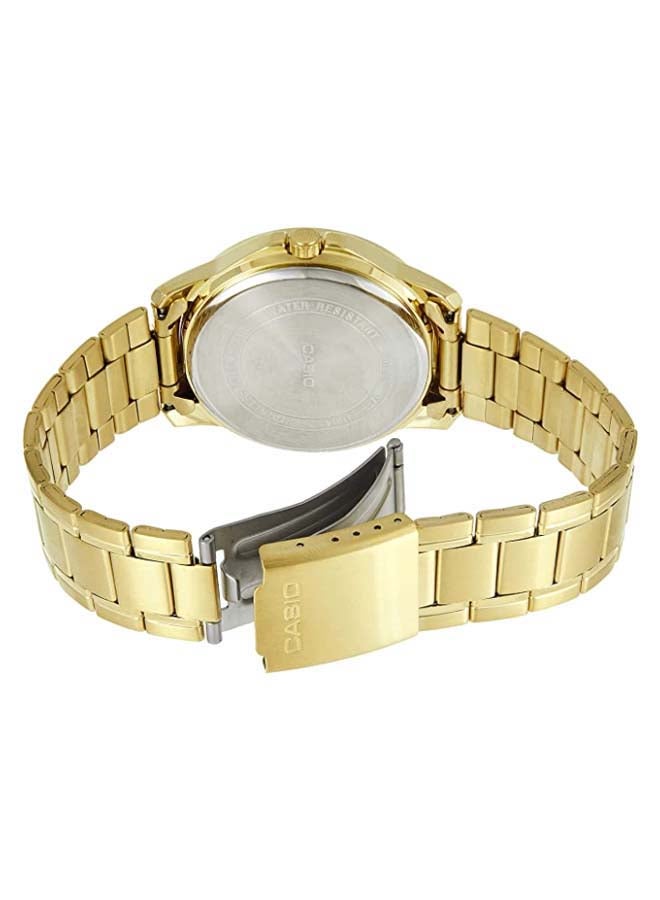 CASIO Men Water Resistant Analog Watch Mtp-V004G-7BU - 42 mm - Gold - Image 4