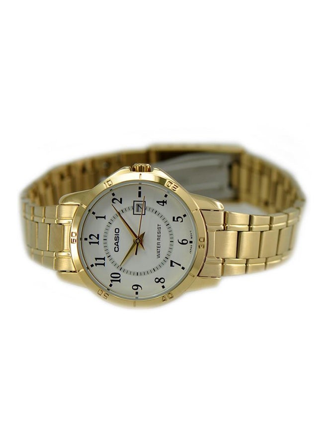 CASIO Men Water Resistant Analog Watch Mtp-V004G-7BU - 42 mm - Gold - Image 2