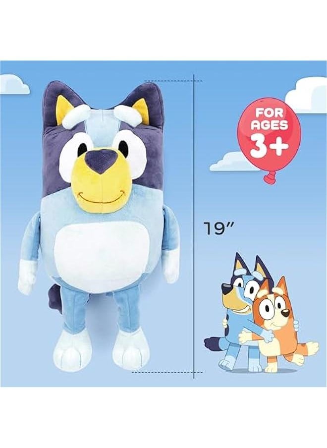 null - Plush Pillow Buddy Bluey Dog - Ultra Soft Plush Pillow - Polyester Microfiber, 19 Inch - Image 1