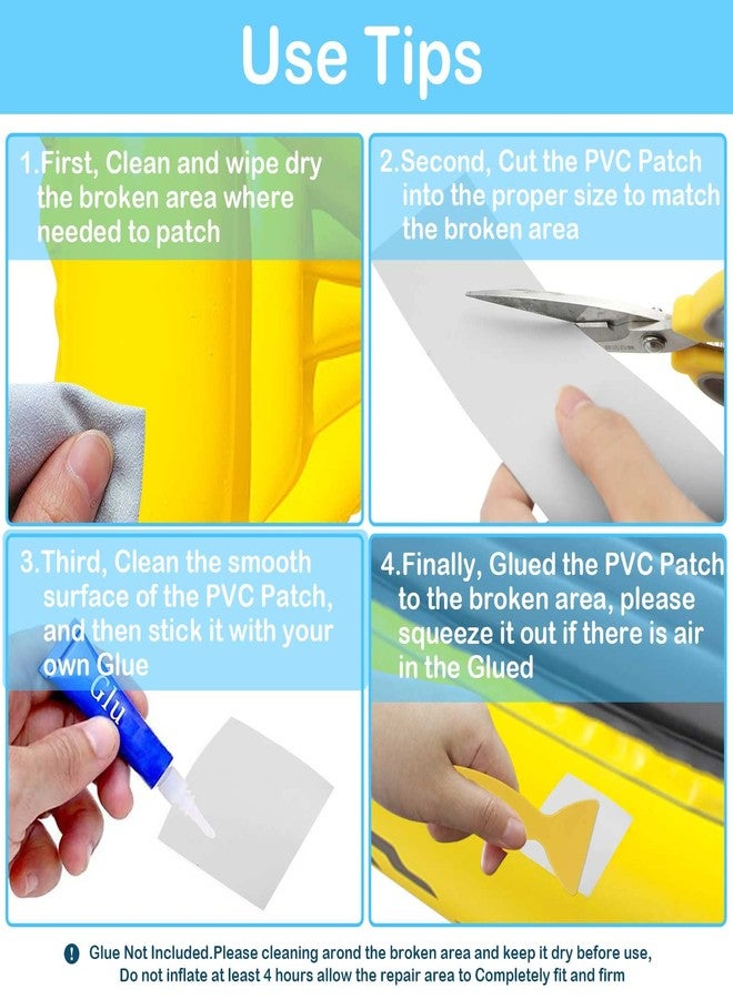 CLIO رقع قوارب الكاياك رقعة PVC للإصلاح قوارب قابلة للنفخ رقع إصلاح قوارب مائية لقارب قابل للنفخ قارب كانو كاياك - Image 5