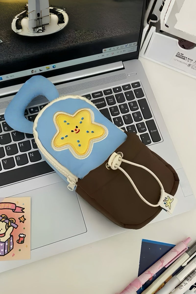 Paraphrase Adorable Star Zipper Pencil Case – Foldable and Standable, Large Capacity and Travel-Friendly - Image 1