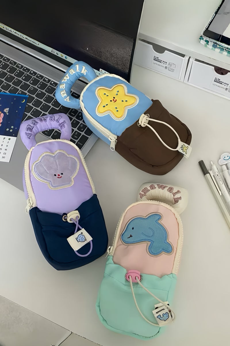 Paraphrase Adorable Star Zipper Pencil Case – Foldable and Standable, Large Capacity and Travel-Friendly - Image 3
