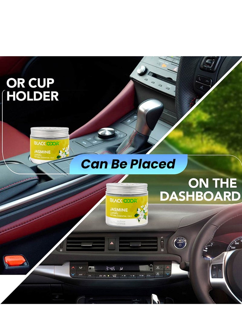 BLACK ODOR Jasmine Air Freshener – Natural Essential Oils Car & Home Fragrance | Long-Lasting Odor Eliminator | Floral Jasmine Scent - Image 2