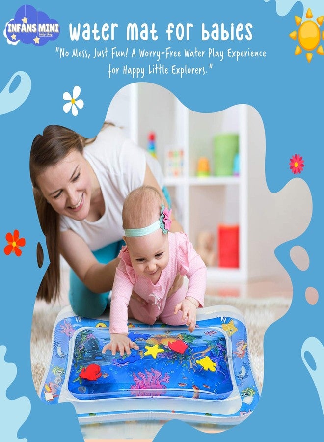 Infans Mini Water Mat for Babies to Play Tummy Time for Infants Stimulating Play for Kids, Interactive Promoting Sensory Development in an Enjoyable Water-Filled Environment (Size-66cm x 51cm) - Image 2