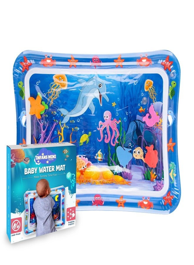 Infans Mini Water Mat for Babies to Play Tummy Time for Infants Stimulating Play for Kids, Interactive Promoting Sensory Development in an Enjoyable Water-Filled Environment (Size-66cm x 51cm) - Image 1