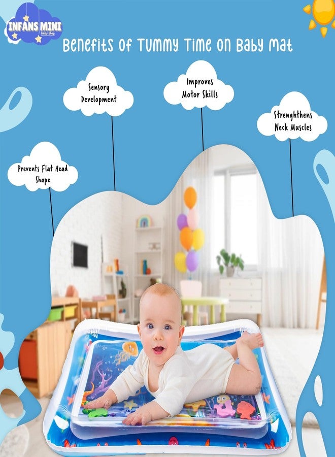 Infans Mini Water Mat for Babies to Play Tummy Time for Infants Stimulating Play for Kids, Interactive Promoting Sensory Development in an Enjoyable Water-Filled Environment (Size-66cm x 51cm) - Image 4