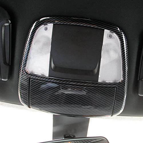 Crosselec Carbon Fiber Roof Reading Light Lamp Cover Trim Kit For Dodge Charger 2011+/Chrysler 300 2015-2021 - Image 2