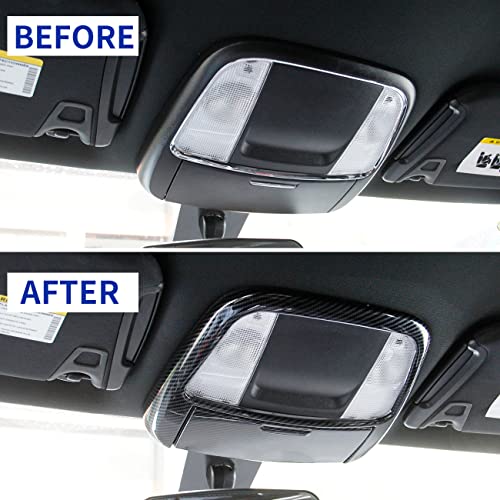 Crosselec Carbon Fiber Roof Reading Light Lamp Cover Trim Kit For Dodge Charger 2011+/Chrysler 300 2015-2021 - Image 5