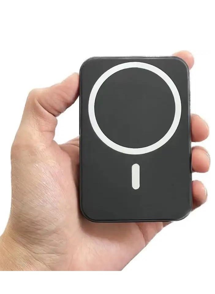 MagSafe Power Bank 5000 mAh – Wireless Portable Charger for iPhone 15/14/13/12 (Black) - Image 1