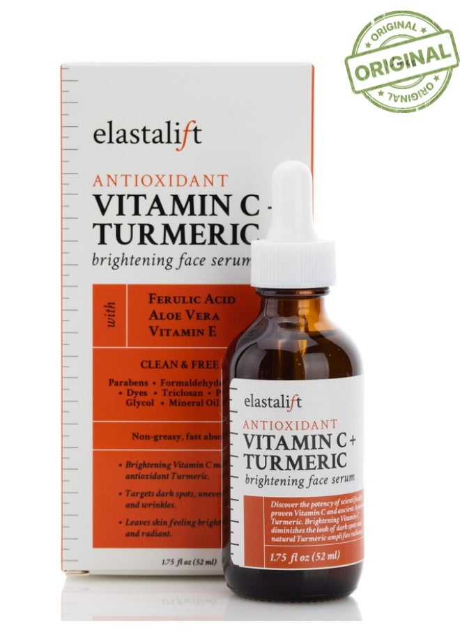 elastalift - elastalift Concentrated Vitamin C + Turmeric Oil Anti Aging Facial Serum Skin Care Booster Promote Clear & Brighten Skin Tone Hydrate Dry Skin Fight Redness Restore Skin Strength - Image 1