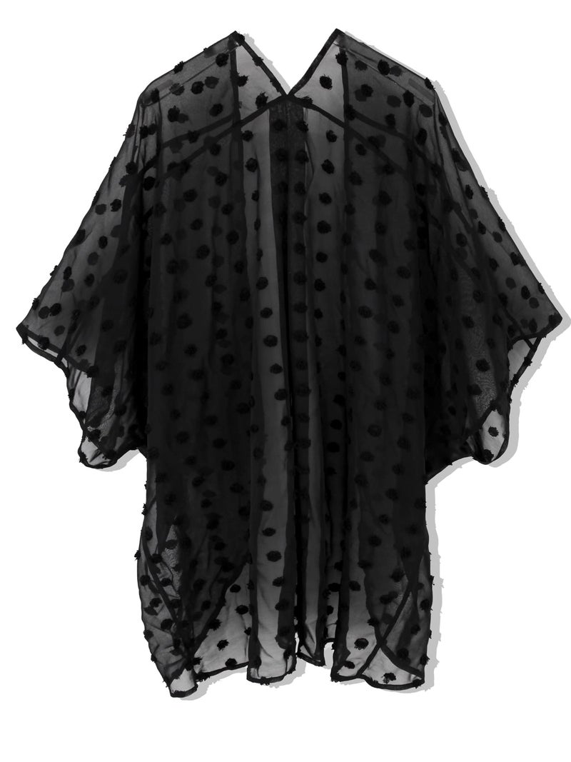 Moss Rose Women's Sheer Chiffon Kimono Coverup Summer Cardigans Tops Beach Vacation Clothes for Women Plus Size - Image 3