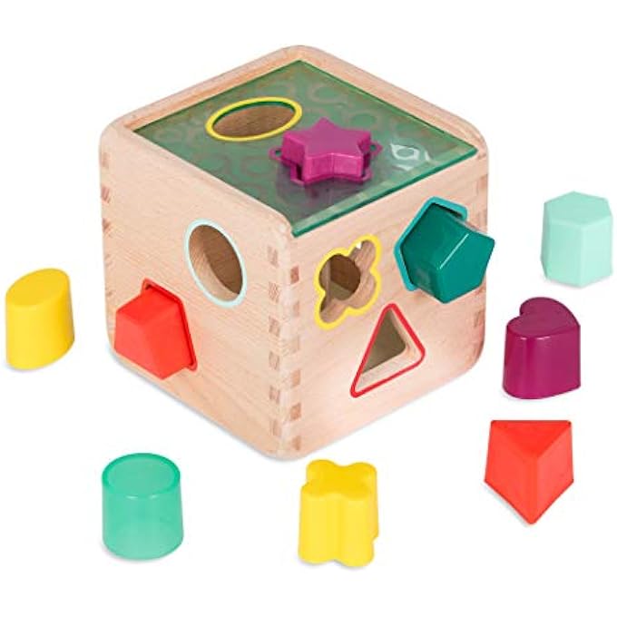 - WONDER CUBE - WOODEN SHAPE SORTING TOY - ACTIVITY CUBE SORTER FOR TODDLERS, 18 MONTHS + (BX1763Z) - Image 2