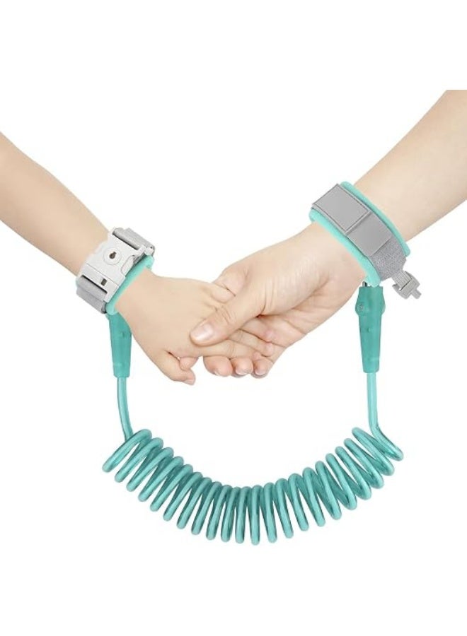 amazing.EGP AmazingEGP | Adjustable Child Wrist Link with Key Lock (Light Green) 360° Swivel Connector, 2.5 m Stretchable Cable, Soft Breathable Padding, Fits Ages Toddler+, Includes 2 Keys - Image 1