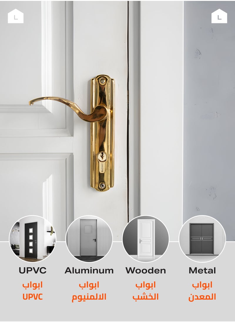 LAWAZIM Pack of 3-Door Lock Cylinder 60mm with 3pcs keys - Gold- Pickproof Corrosion-Resistant Easy install Double Sided Keyed Lock Cylinder Security Upgrade for Garage Doors Lockers Desks Cabinets Closets  - Image 5