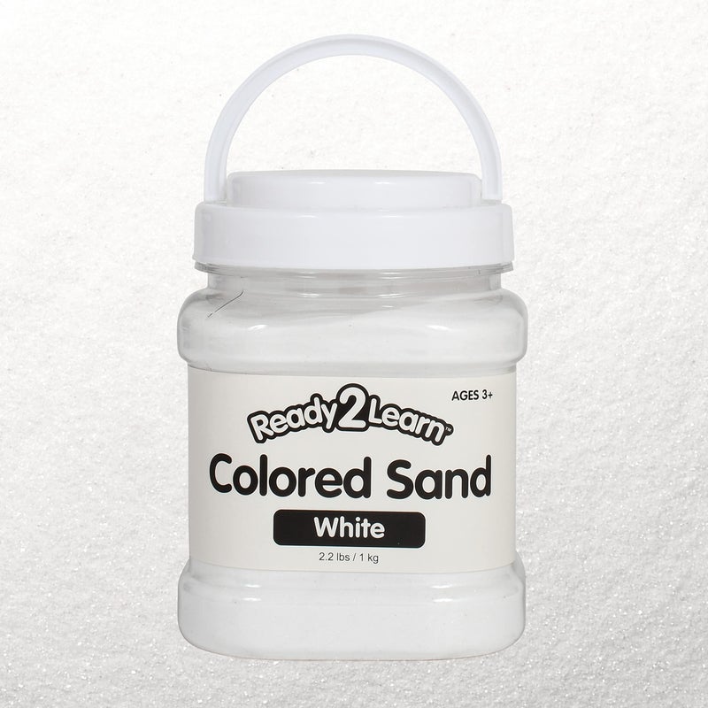 READY 2 LEARN Colored Sand | White | 2.2 lbs | Play Sand for Kids | Perfect for Arts and Crafts and Sensory Bins - Image 1