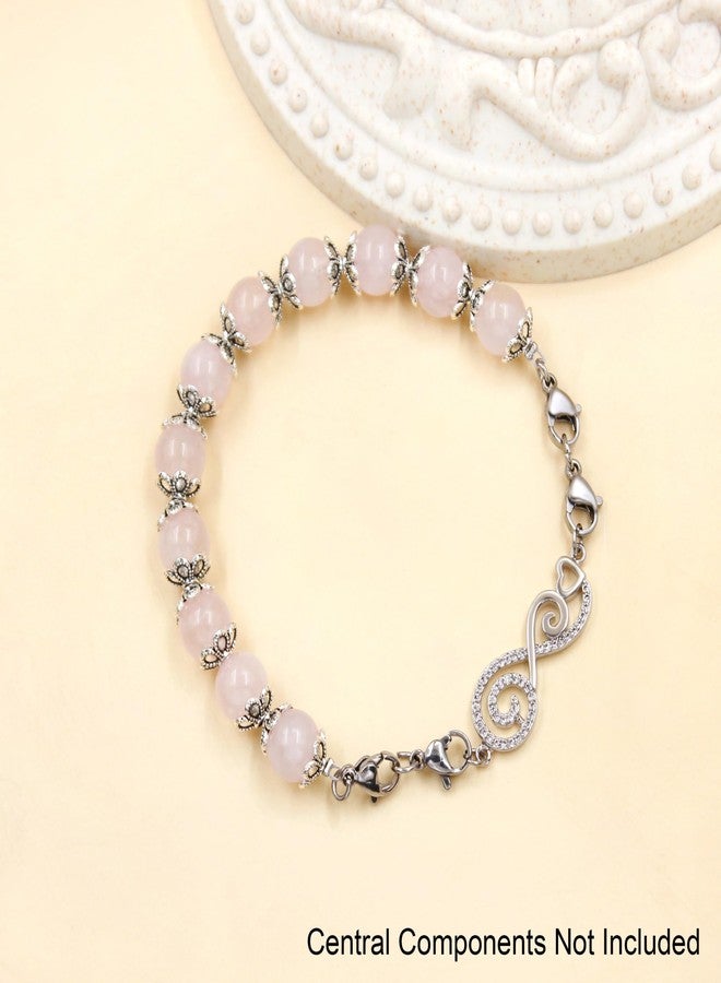 Tobestu Rose Quartz Semi-Finished Bracelets - Customizable Interchangeable Medical ID Bracelet - YA5062 - Image 5