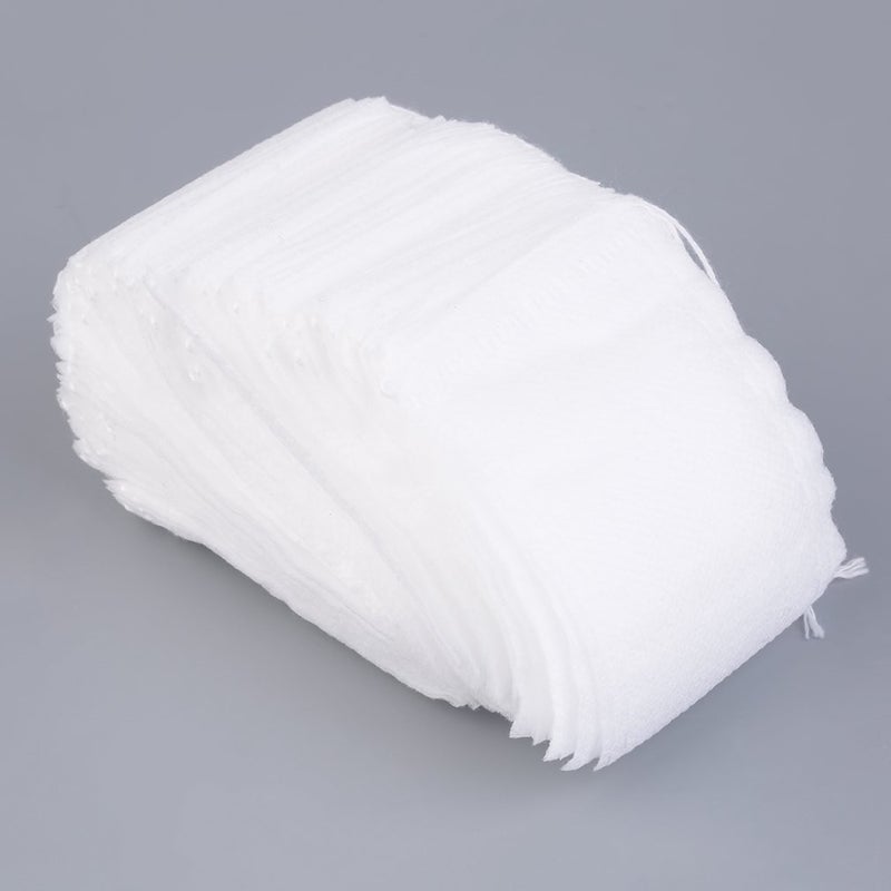 100Pcs Empty Scented Tea Bags with String - Heavy-Duty Heat Seal Filter Paper Pouches - Durable High-Density 5 x 7CM Loose Leaf Herbal Infuser Bags (Sleek Modern White Disposable Space-Saving Pack) - Manual Beverage Material Separation Convenience & Kitchen Pantry Facility Asset Management Template