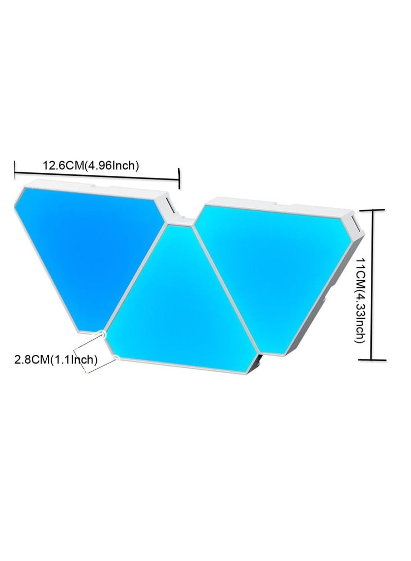 RATSAW 10 PCS WIFI Bluetooth 5V USB Triangle Lamps Quantum Atmosphere LED Night Light for Game Bedroom Decoration Creative Decorat Wall Lamps Wifi APP  - Image 2