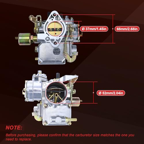 THUNDERMINGO 37 Pict-3 Carburetor For VW Beetles Super Beetles 1971-1979 Dual Port 1600cc Air Cooled Type 12V Engine Electric Choke Volkswagen Bug Bus Thing Karmann Ghia Sedan Kombi, SOLEX 37MM 113129031K - Image 4