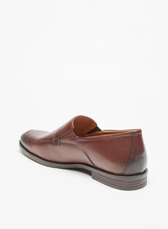DUCHINI Mens Solid Slip-On Loafers