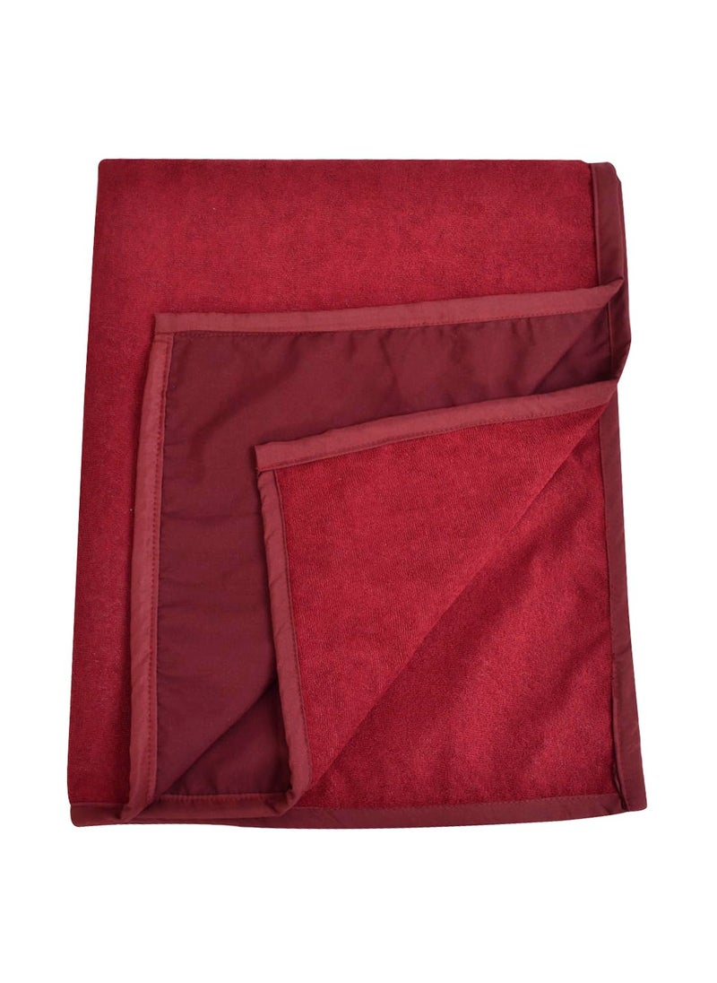ADBENI HOME ADBENI HOME Ecofriendly Terry Cartridge Cotton Quick Dry Sheets for New Born Babies Toddler Bedding Reusable Waterproof Extra Absorbent Crib Sheets 210GSM Queen 76x92 cm Maroon 