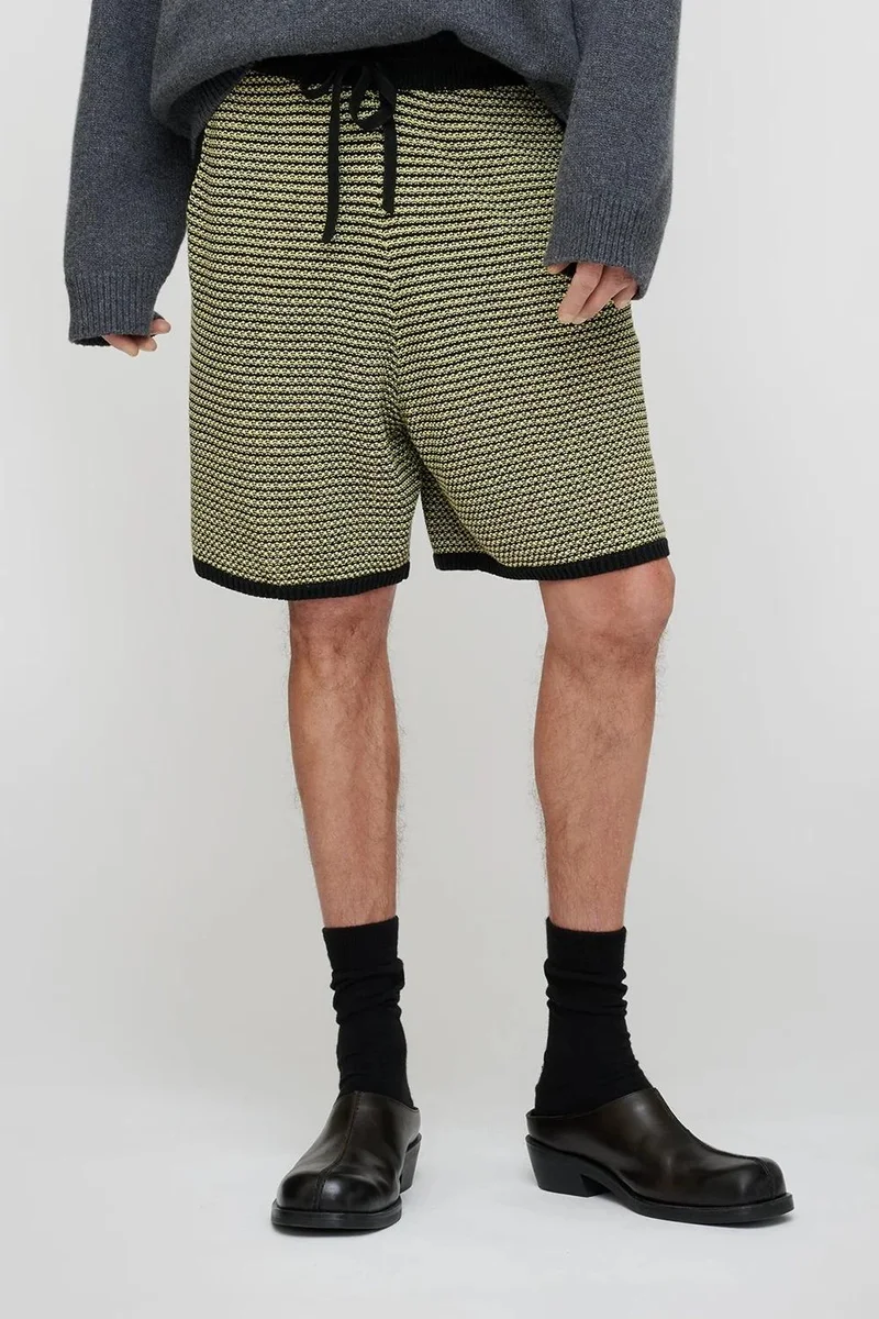Nanushka DOXXI ACID CREME/BLACK COTTON LINEN STRIPE