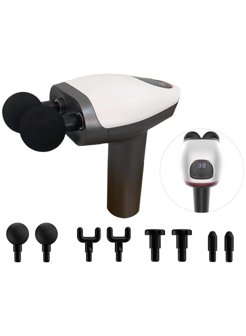 مسدس تدليك المحمول، مسدس تدليك للظهر والرقبة والساق والكتف لتخفيف آلام العضلات، مسدس تدليك العضلات ذو الرأسين - Image 1