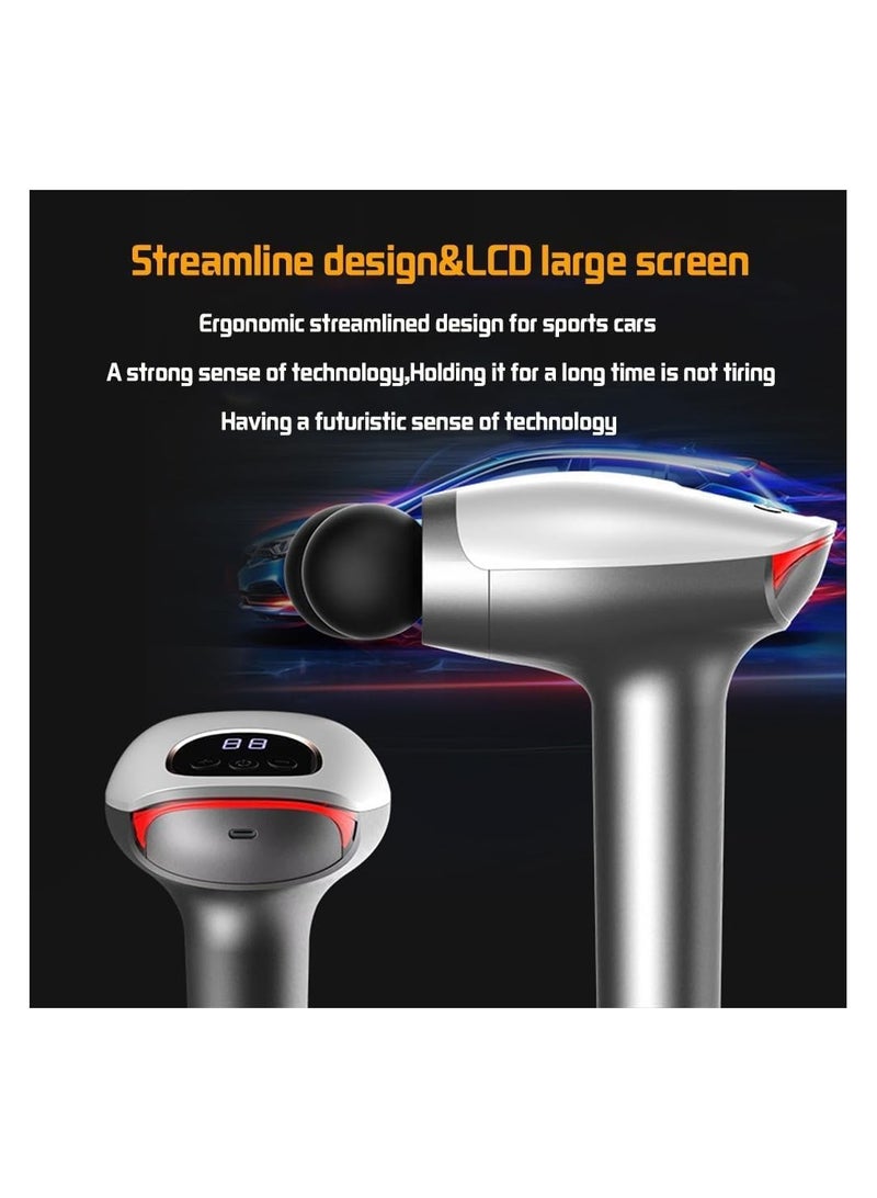 مسدس تدليك المحمول، مسدس تدليك للظهر والرقبة والساق والكتف لتخفيف آلام العضلات، مسدس تدليك العضلات ذو الرأسين - Image 3