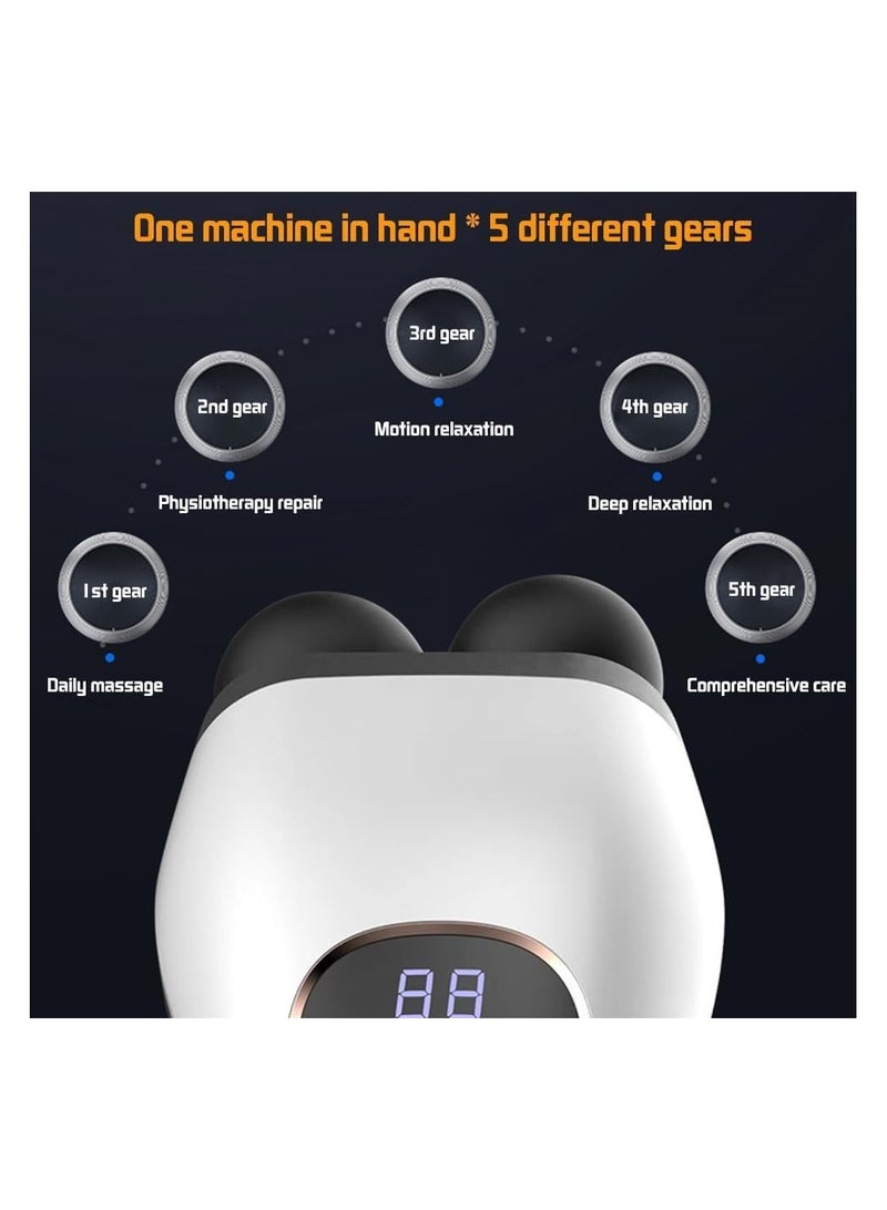 مسدس تدليك المحمول، مسدس تدليك للظهر والرقبة والساق والكتف لتخفيف آلام العضلات، مسدس تدليك العضلات ذو الرأسين - Image 5