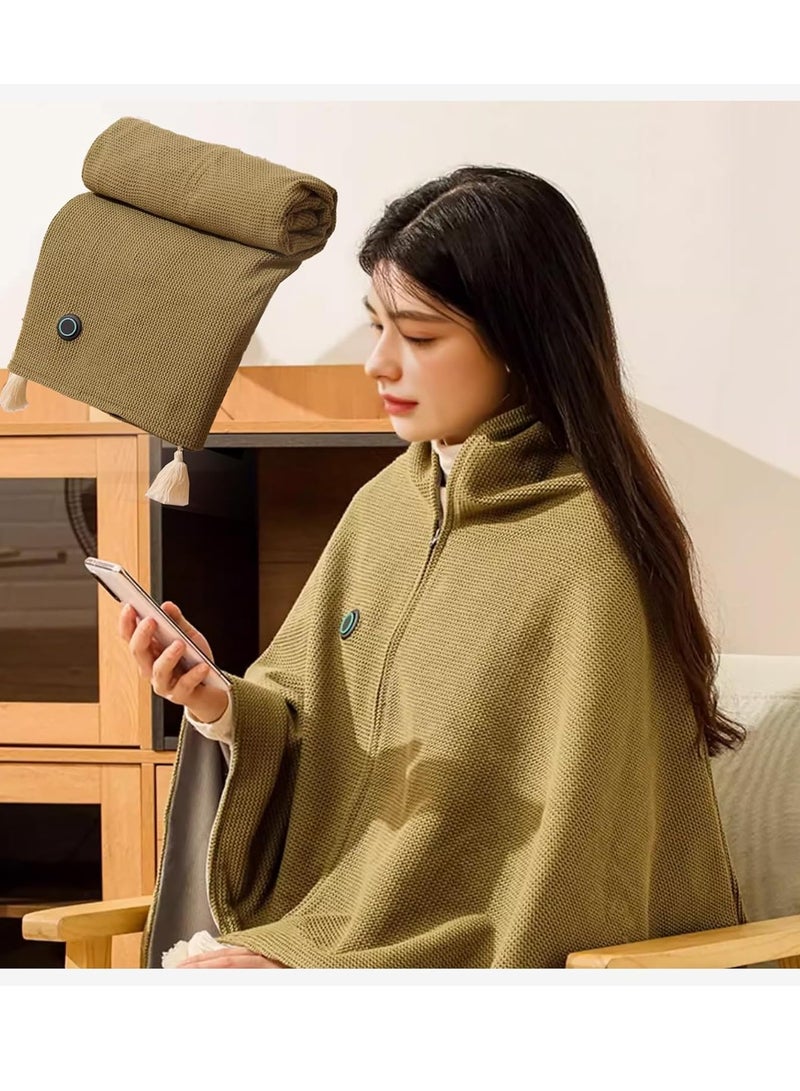 general Portable washable thermal blanket USB thermal blanket chalk, portable outdoor laptop, USB accessible, soft camping thermal blanket for women - Image 5