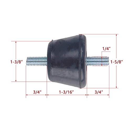 Daisypower Air Conditioner Rubber Anti-Vibration Mounts Pad, Shock Absorbing Isolator Mounting Pads for for Outdoor Ductless Mini Split Units AC Bracket, Condensers,Compressors, M8 (L) - Image 2