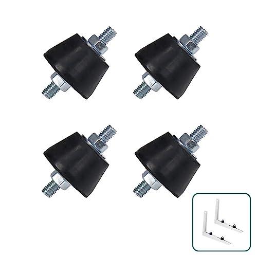 Daisypower Air Conditioner Rubber Anti-Vibration Mounts Pad, Shock Absorbing Isolator Mounting Pads for for Outdoor Ductless Mini Split Units AC Bracket, Condensers,Compressors, M8 (L) - Image 1