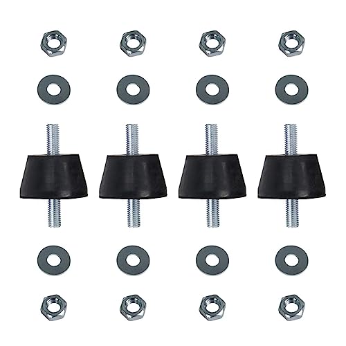 Daisypower Air Conditioner Rubber Anti-Vibration Mounts Pad, Shock Absorbing Isolator Mounting Pads for for Outdoor Ductless Mini Split Units AC Bracket, Condensers,Compressors, M8 (L) - Image 4