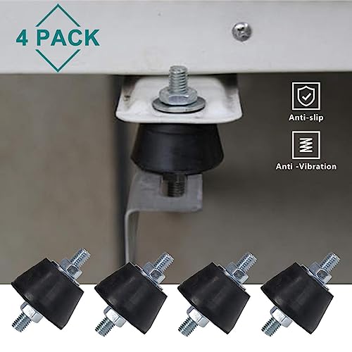 Daisypower Air Conditioner Rubber Anti-Vibration Mounts Pad, Shock Absorbing Isolator Mounting Pads for for Outdoor Ductless Mini Split Units AC Bracket, Condensers,Compressors, M8 (L) - Image 5