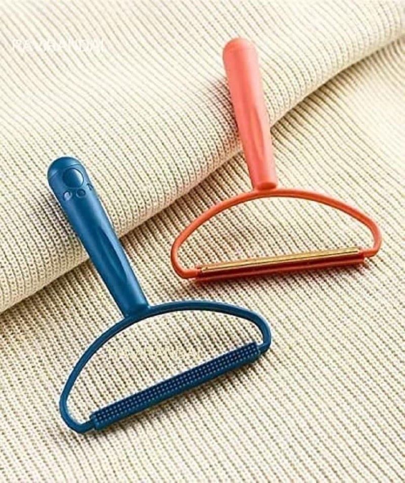 DAIDSUKE Pack of 3 Mini Lint Remover Pet F ur Remover Clothes Fuzz Remover Hairball Quick Epilator Shaver for Removing Dust Perfect Clothing Furniture Couch Carpet Lint Brush Multi Color - Image 1