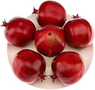 Gresorth 6pcs High Grade Fake Pomegranate Decoration Artificial Realistic Fruit Simulation for Home Party Holiday - Image 1