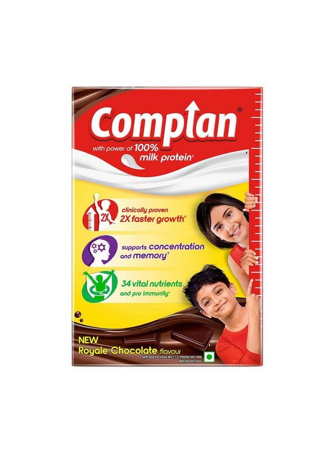Complan Complan Nutrition Drink Powder for Children, Royale Chocolate Flavour, 500 grams Carton|Nutrition Drink for kids with protein & 34 vital nutrients, 1 count  - Image 1