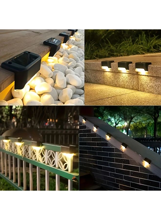 12Pcs White Solar Outdoor Fence Lights LED Wall Mounted Garden Decoration - Image 5