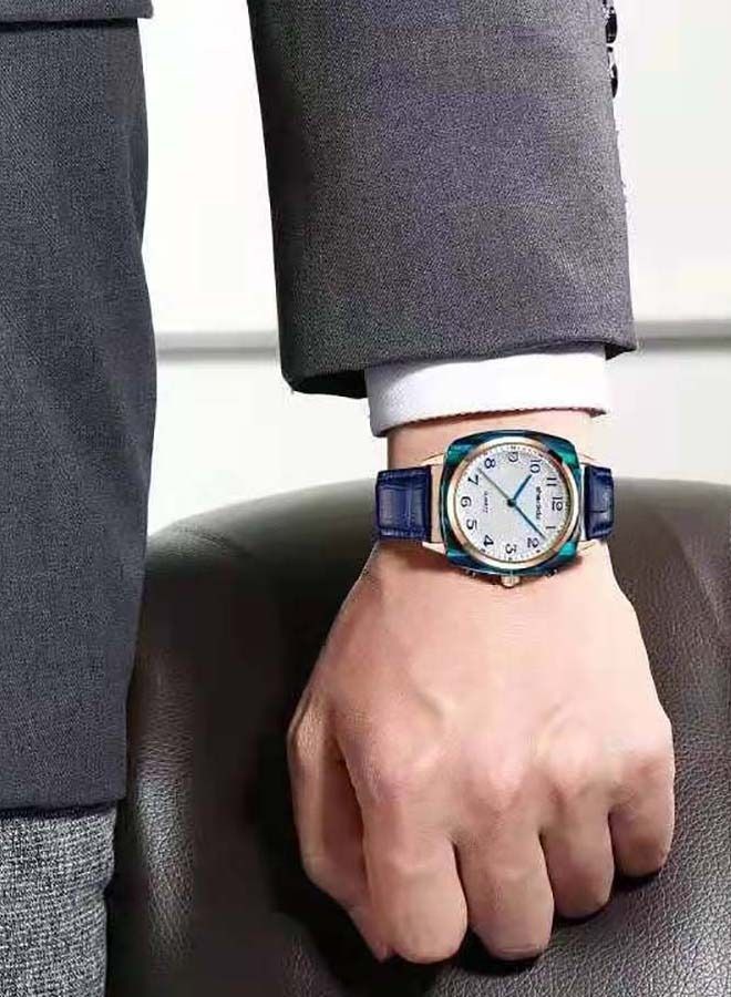 Sharpdo Men's Classic Ultra-Thin Quartz Watch - Lightweight Comfortable Fashion Wristwatch with Adjustable Clasp & Durable Strap - Analog Dial - Image 2