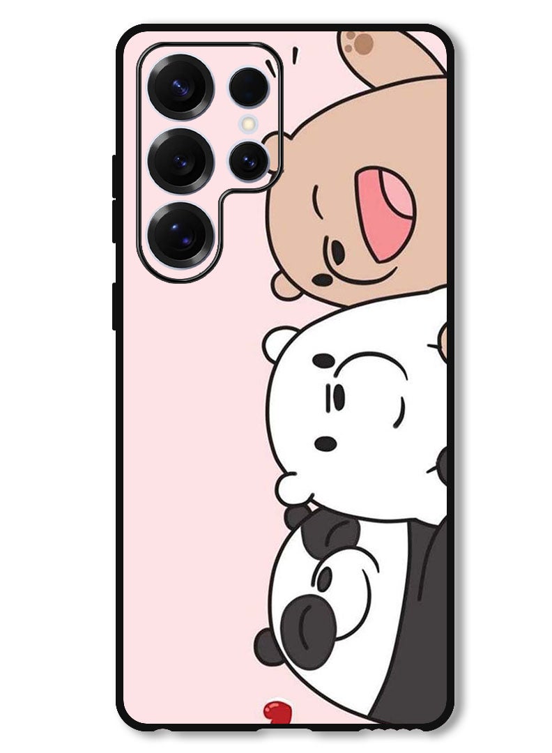 Theodor Protective Case Anti Scratch Shock Proof Bumper Cover For Samsung Galaxy S25 Ultra Three Friends Panda - Image 1