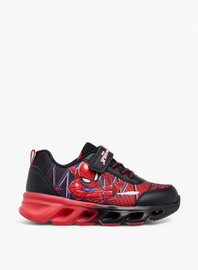 MARVEL Spider-Man Print Light-Up Sneakers with Hook and Loop Closure  - Image 3
