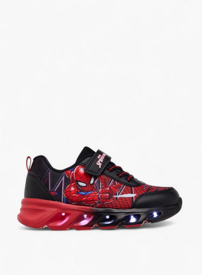 MARVEL Spider-Man Print Light-Up Sneakers with Hook and Loop Closure  - Image 4