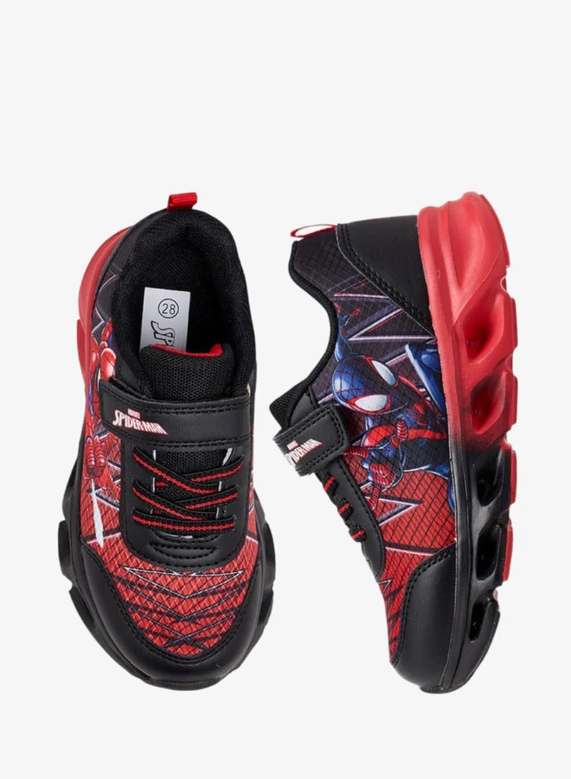 MARVEL Spider-Man Print Light-Up Sneakers with Hook and Loop Closure