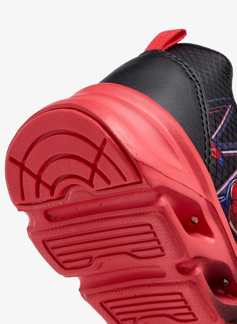 MARVEL Spider-Man Print Light-Up Sneakers with Hook and Loop Closure