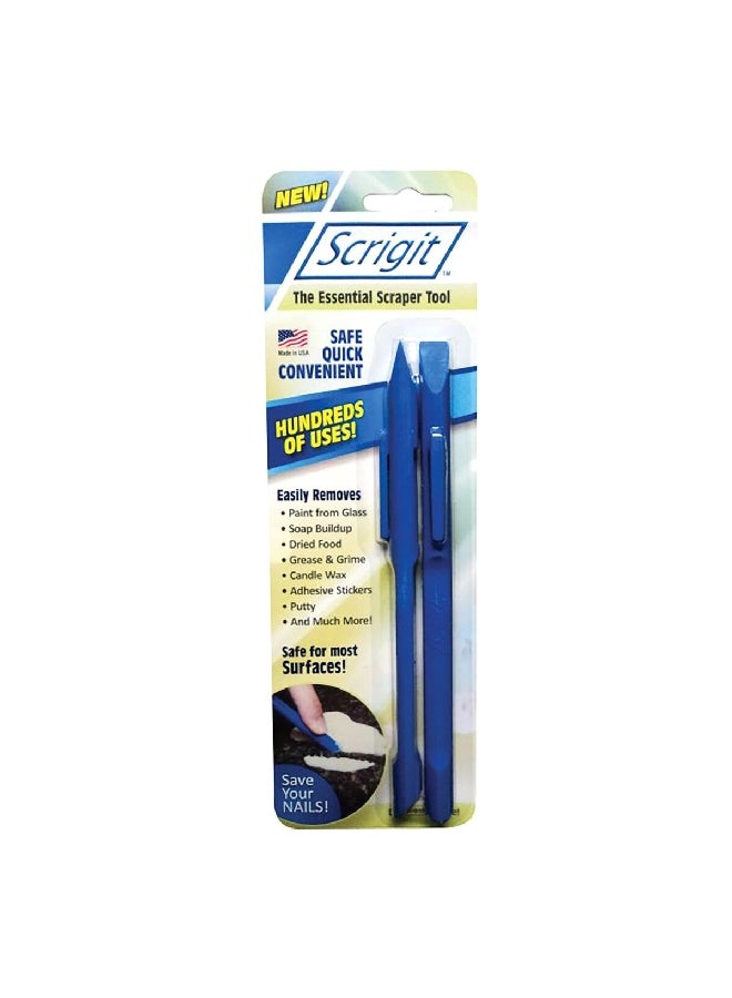 Scrigit 2-Piece Scratch Free Scraper Tool Blue 1.2 x 21.8 x 6.8 cm 51000102 - Image 1
