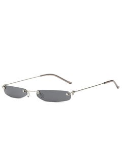 Generic Chic Rectangle Sunglasses Unisex Street Snap Shades S8028 Black gray sheet 