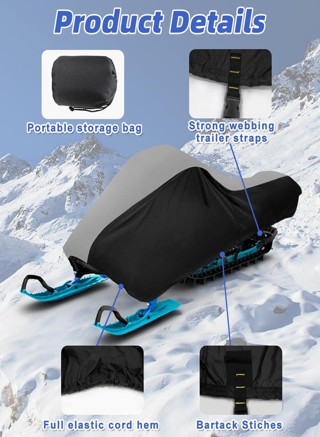 Zenicham Snowmobile Cover, Universal Waterproof Snowmobile Storage Cover for Polaris, Yamaha, Arctic Cat, Skidoo Fits Snowmobiles 115" L x 51" W x 48" H - Image 3