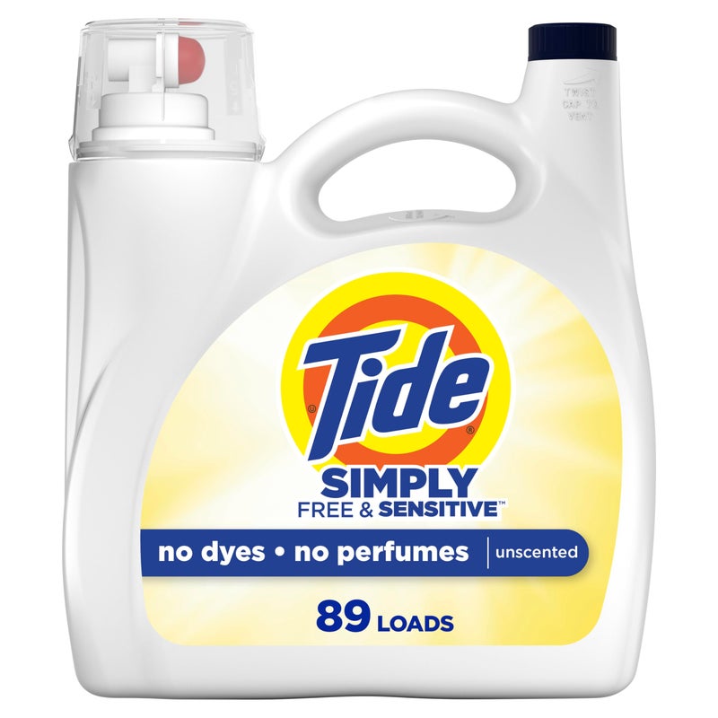 Tide Simply Liquid Laundry Detergent Free Sensitive 89 Loads 117 oz Tide Liquid Laundry Detergent Laundry Soap